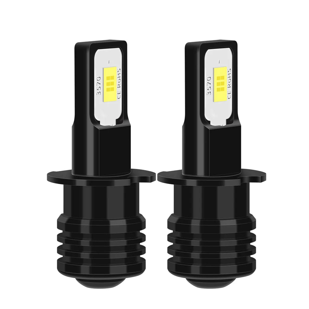 High Power 120W Fanless Fog Light Bulbs H4 H7 9005 9006 H11 5202 H3 880 881 6500K Bright White 12V 24V 2Pcs