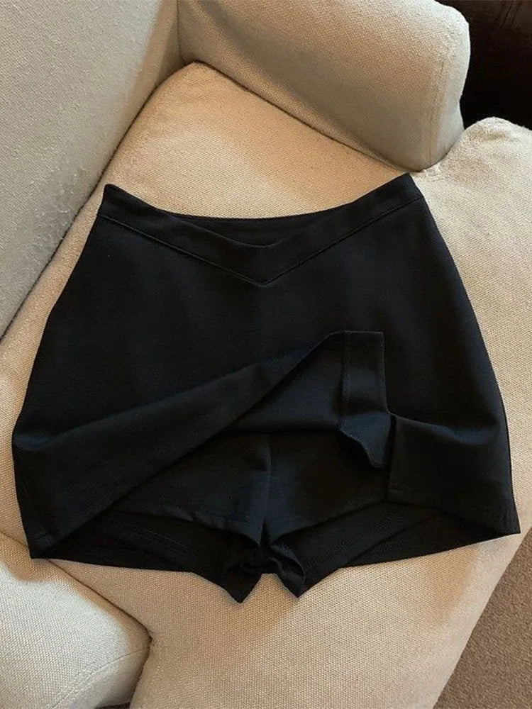 Elegant High Waist Mini Skirt For Women Spring Streetwear