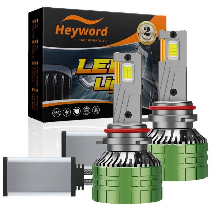 Heyword 72000LM Canbus LED Headlight Bulbs 6000K 12V Plug Play