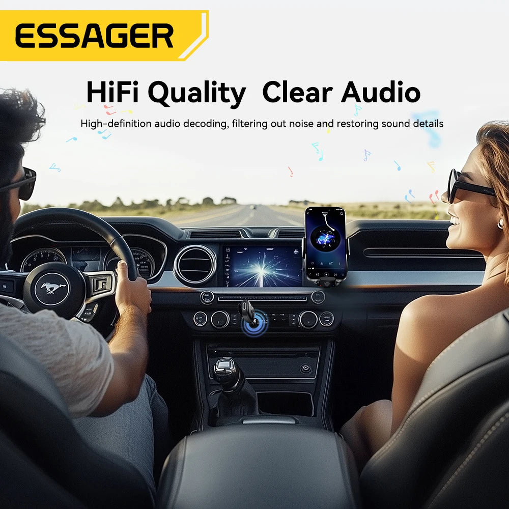 Essager Bluetooth 5.3 Audio Receiver with 3.5mm AUX Jack for Car Speakers Headsets Tablets and Laptops