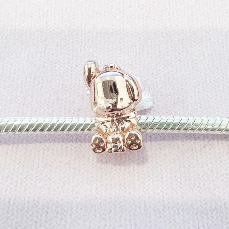 925 Silver Plated Rose Gold Blue Green DIY Beads Necklace