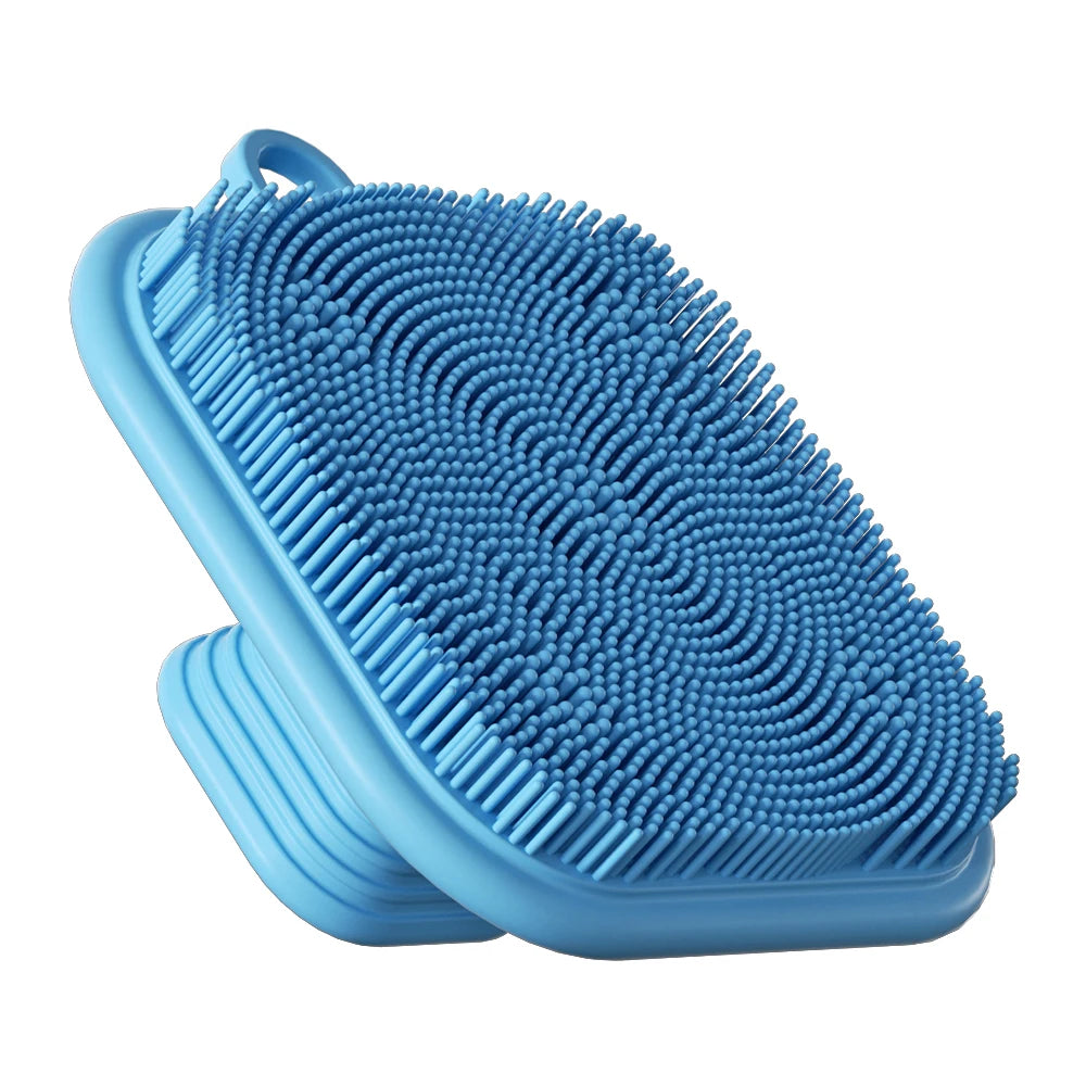 Travel-Friendly 2-in-1 Silicone Brush for Face & Beard Care - Top-Rated Exfoliator Pink