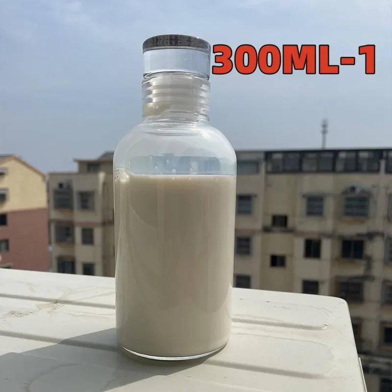 Large Portable Glass Water Bottle With Time Marker