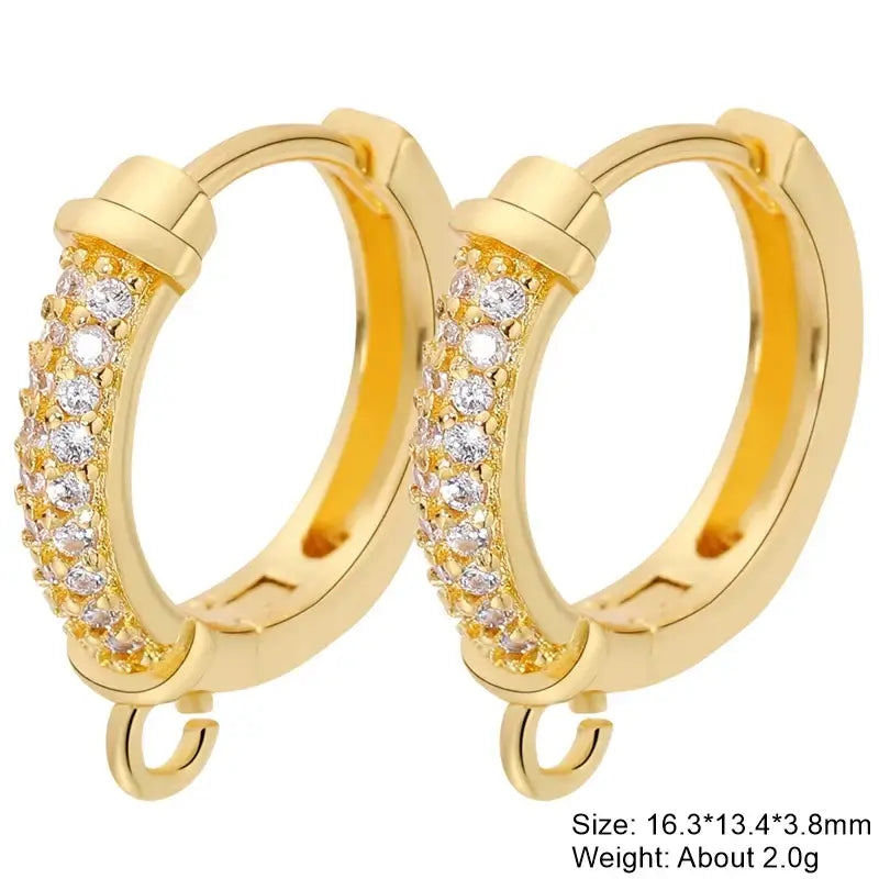 Juya 18K Gold Plated Earwire Hooks for DIY Fashion Jewelry Gold 18
