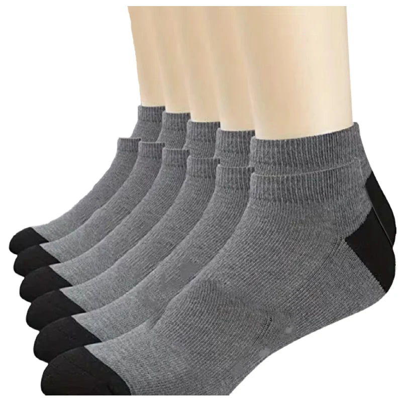 Men's Breathable Cotton Ankle Socks Comfortable Summer Low Cut Casual Socks 10 Pack