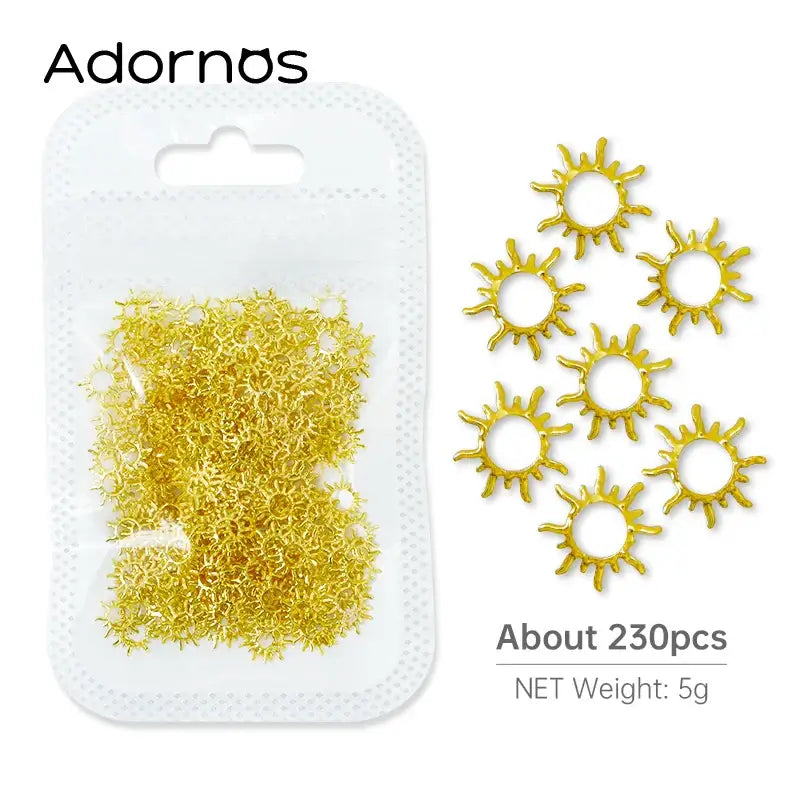 Resin Filling Metal Rivet Moon Stars Nail Art Decorations Mixed Beach Ocean Style Jewelry DIY Charms 5g-XYLD-7