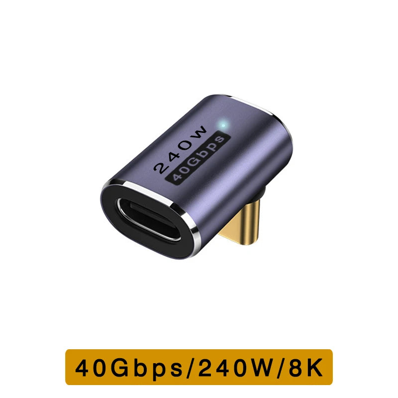 UGOURD USB4 Type C to Type C Adapter Thunderbolt 3 4 40Gbps OTG Extension Cable PD 240W Support 8K120Hz for Laptops