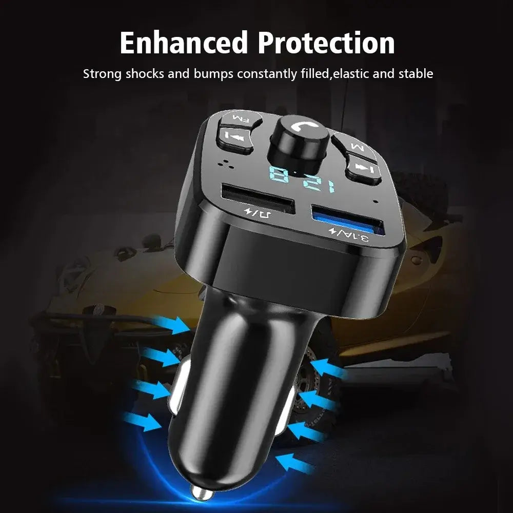 3.1A FM Transmitter Wireless Bluetooth 5.0 Car MP3 Player