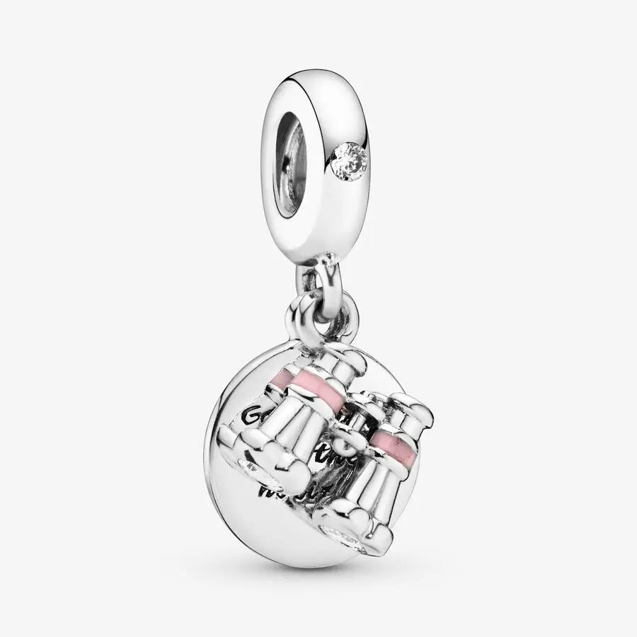 Romantic Heart Bead Pendant Set for Charm Bracelets and Necklaces Thanksgiving Jewelry Gift for Women BD45