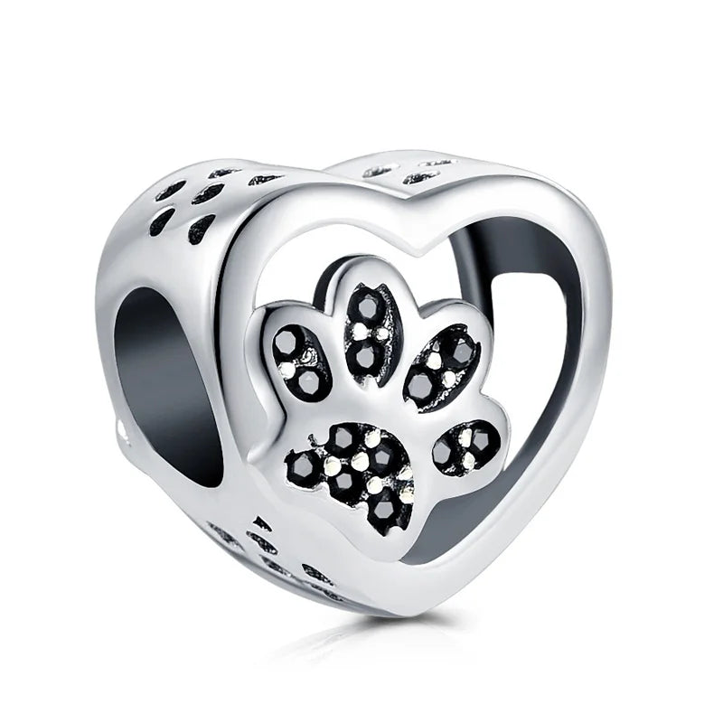 Charming 925 Silver Character Pendant for European Bracelet DIY Jewelry B357-hei