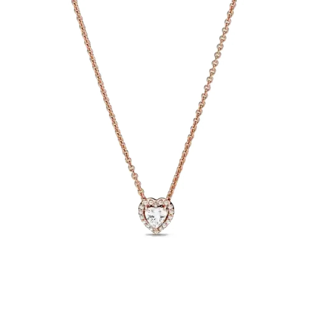 Zircon Love Heart Pendant Necklace Top Rated DIY Jewelry Charm for Women B5564