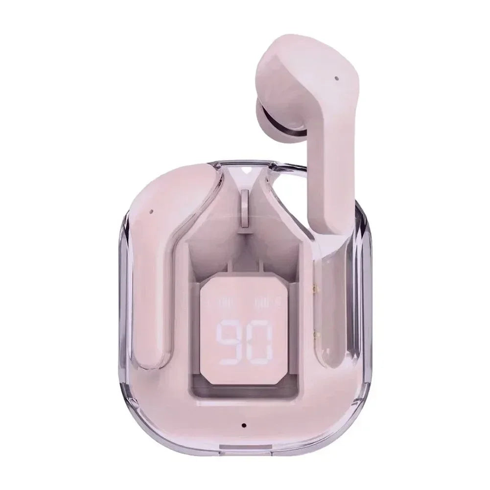 T2 Wireless Mini Earbuds LED Power Digital Display TWS Headset Pink