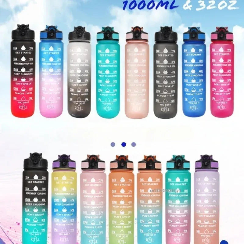 1L Leakproof Sport Water Bottle For Travel Fitness Cycling