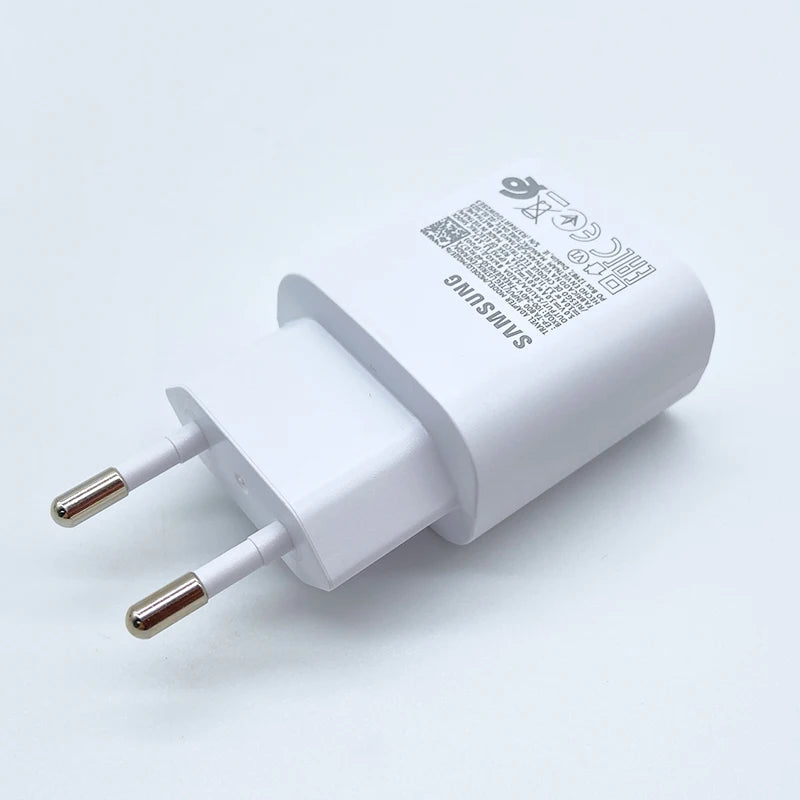 Samsung 25W Super Fast Charger USB Type C Adapter With 3A Cable Intelligent Charge For Galaxy S24 S23 S22 S21 S20 A54 A34 Z Flip 4 5 6 Z Fold Compatible