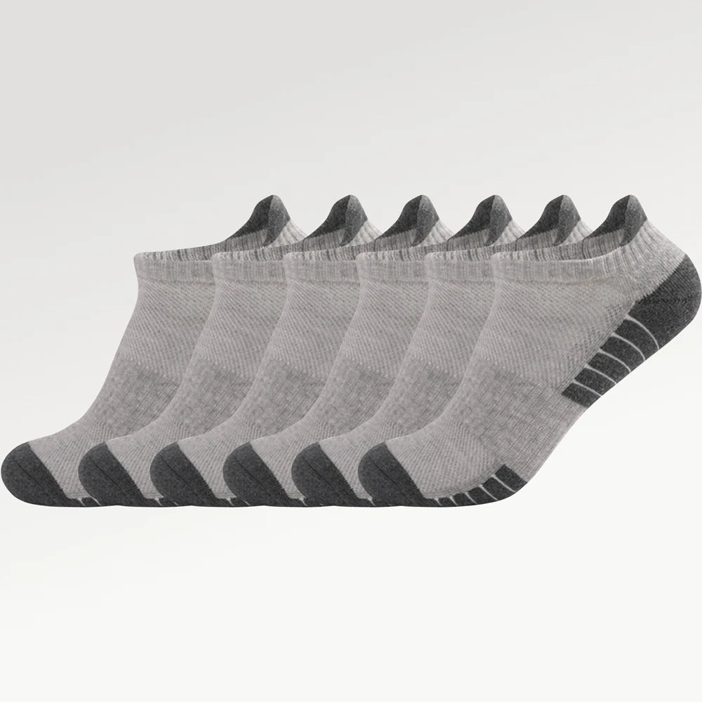 6 Pairs Unisex Cushioned Terry Crew Socks Anti Slip
