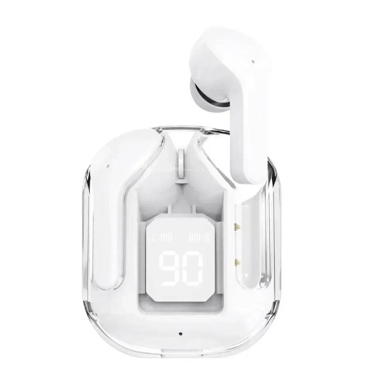 T2 Wireless Mini Earbuds LED Power Digital Display TWS Headset white