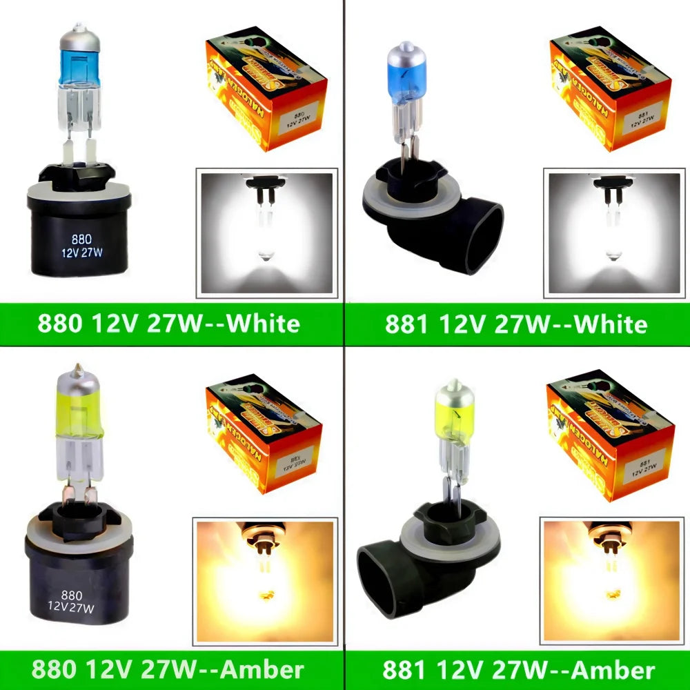 MeiShangYang 27W H27 Halogen Car Fog Lights 12V White Yellow 3000K 5000K Headlight Bulbs