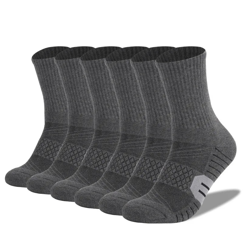 6 Pairs Mens Thermal Cotton Socks Odor Control Arch Support