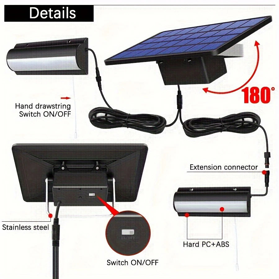 Upgraded Solar Pendant Lights Indoor Outdoor Auto On Off Lamp