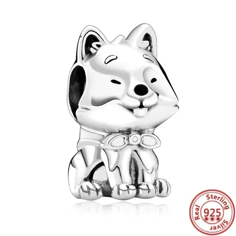 925 Sterling Silver Heart Family Tree Snowflake Animal Charms Beads for DIY Bracelet Women Jewelry Gift