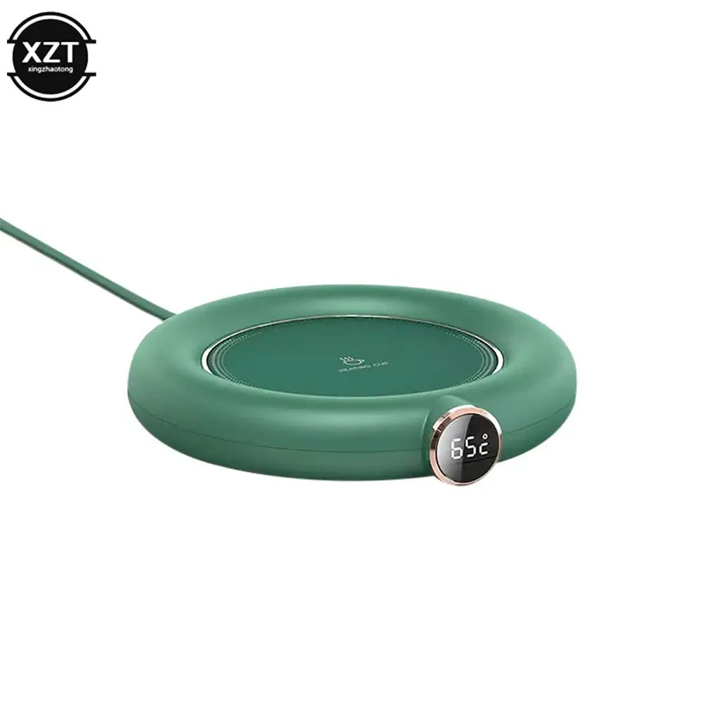 USB Coffee Cup Warm Heating Pad DC 5V Coaster With Timer green M