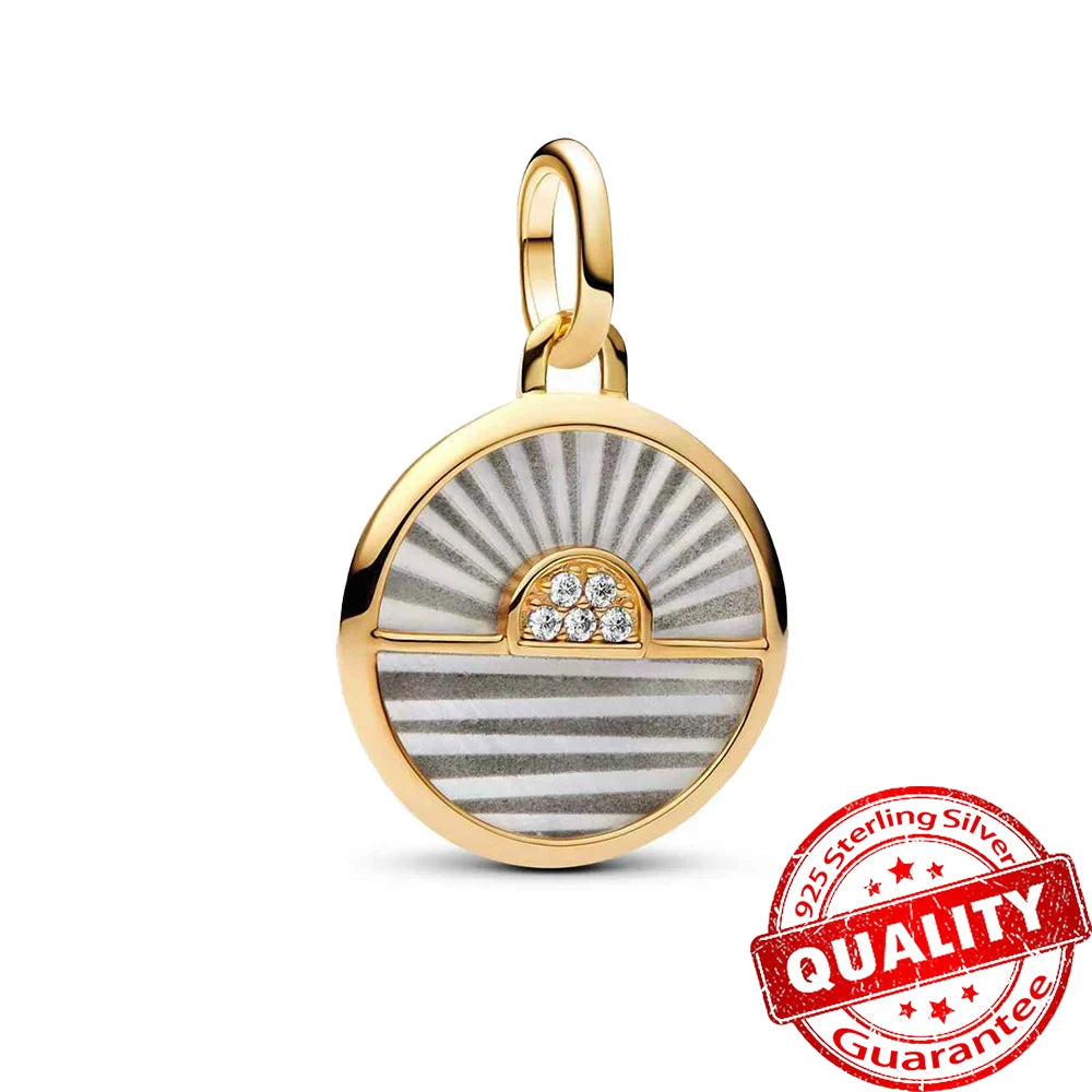 Elegant 925 Sterling Silver Ocean Themed Pendant Charm for Jewelry FCC508
