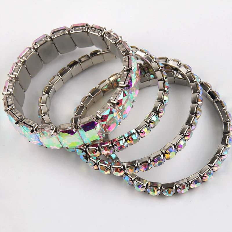 Bohemian Chic Colorful Glass Beaded Stackable Bracelets Set for Women