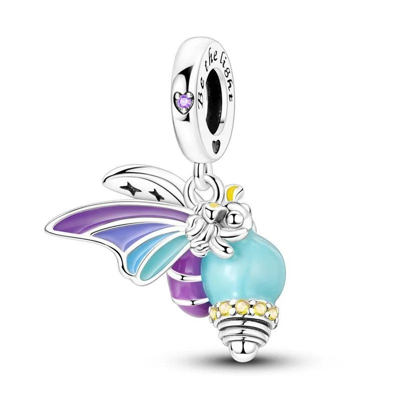 Sterling Silver 925 Angel Wing Heart Bird Charms for Bracelets and Necklaces Women's Fine DIY Jewelry Gifts