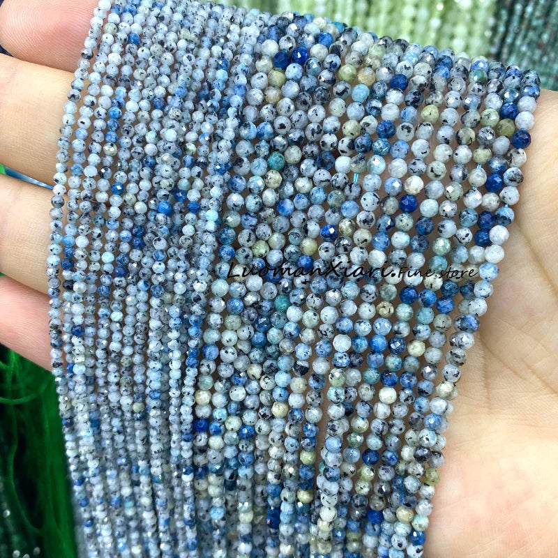 Elegant Faceted Aquamarine Beads for DIY Jewelry Making Bracelet Accessories
