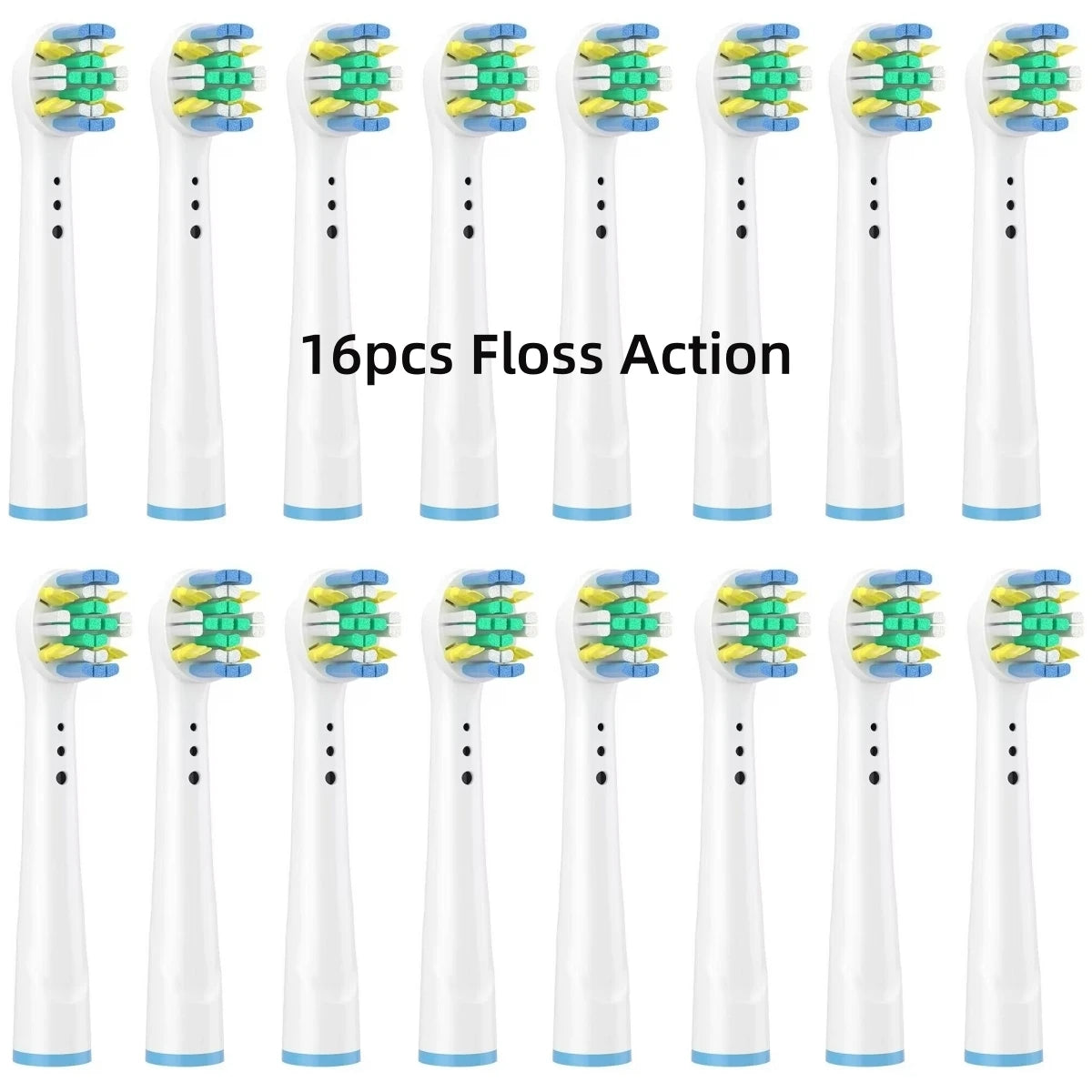 16/20PCS Brush Head Nozzles for Oral B Electric Toothbrush 16 Floss Action