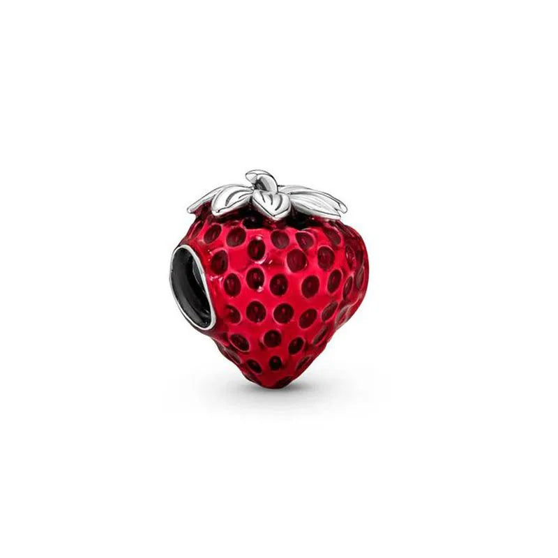 European Mother's Day Love Heart Spring Blue Pendant Bead Charm Jewelry for Women