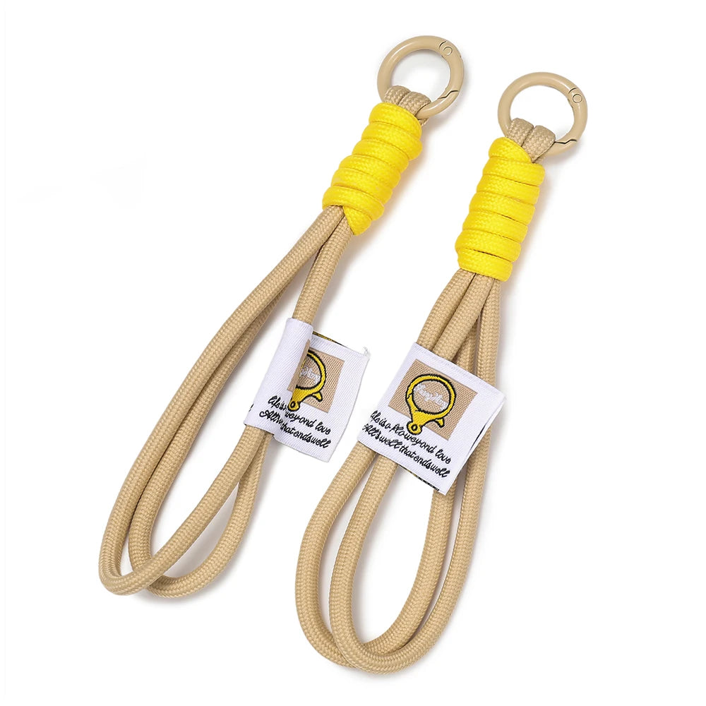 Iridescent Braid Rope Keychain Carabiner for Backpack and DIY Jewelry