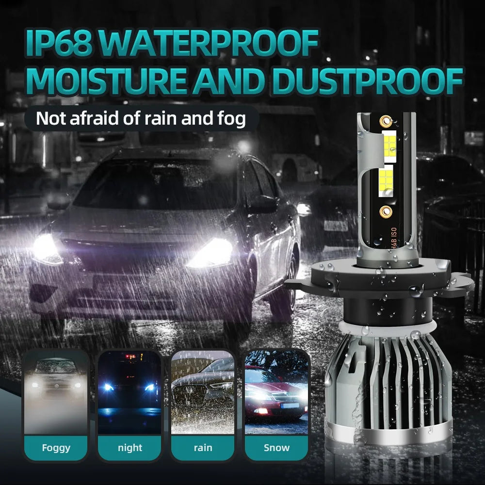 Ultra Bright 6500K LED Car Headlight Bulbs 12V/24V 28000LM High Low Beam Conversion Kit