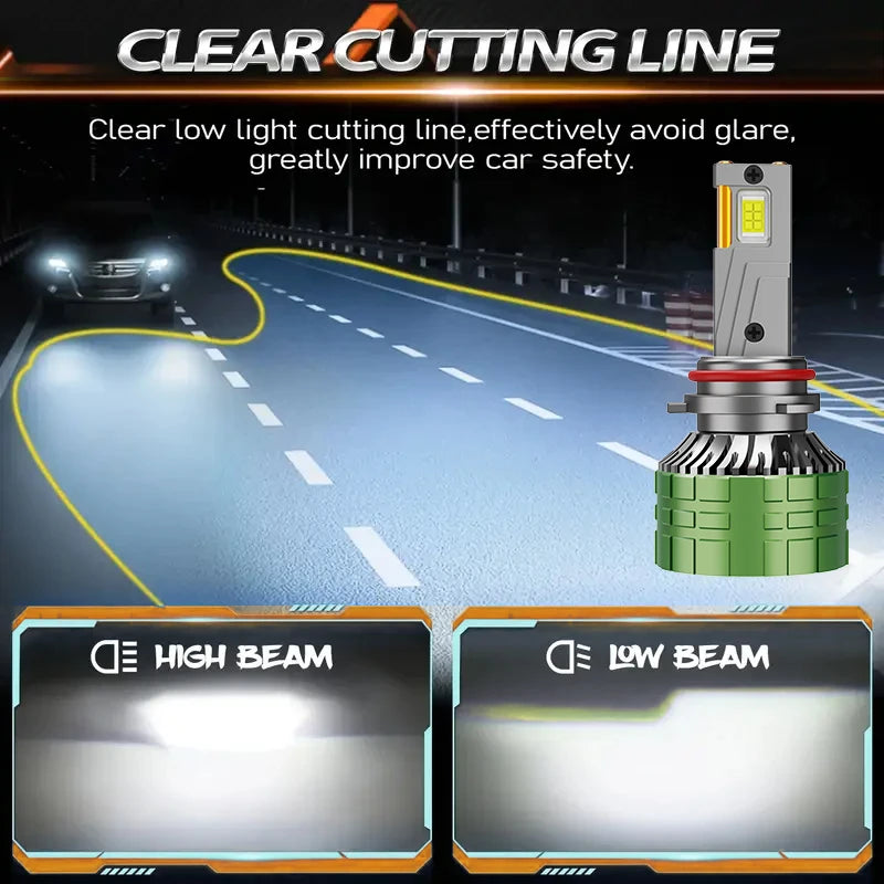 Heyword 72000LM Canbus LED Headlight Bulbs 6000K 12V Plug Play