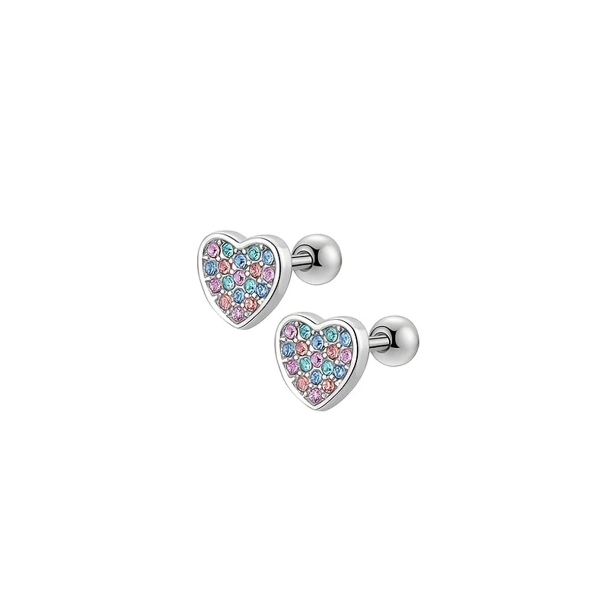 Chic Stainless Steel Stud Earrings Set with Cubic Zirconia and Cute Motifs