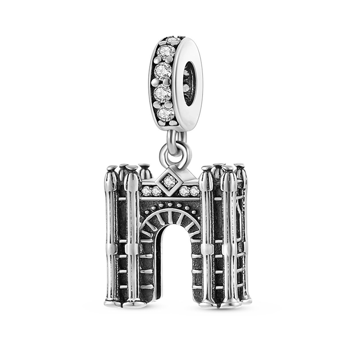925 Silver Paris Plane Travel Charms for Bracelet Jewelry KTC323