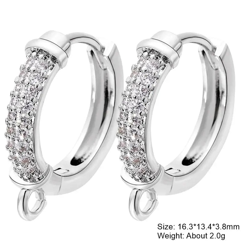 Juya 18K Gold Plated Earwire Hooks for DIY Fashion Jewelry White Gold 18