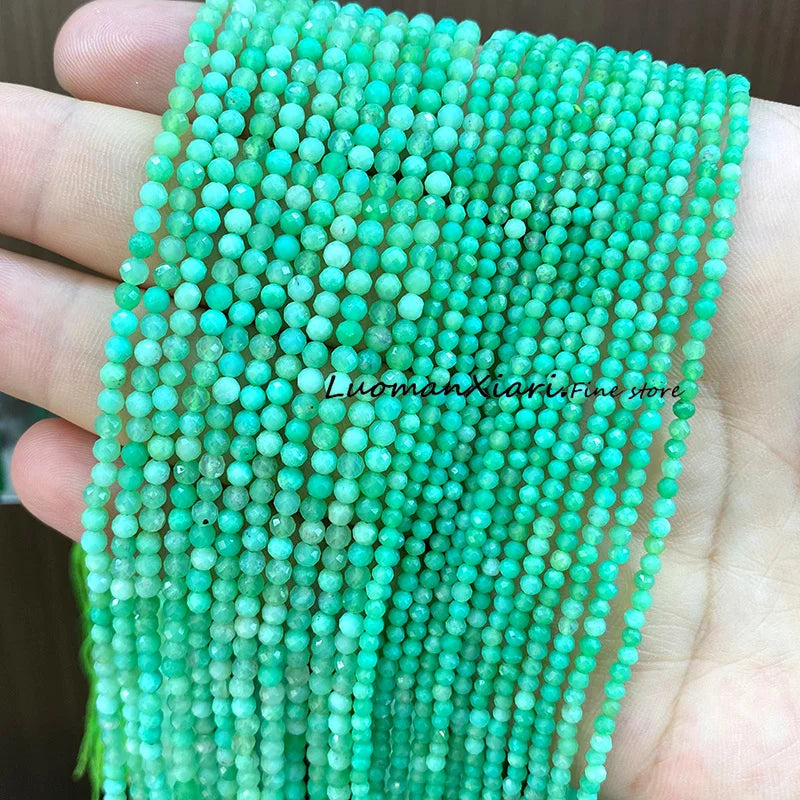 Elegant Faceted Aquamarine Beads for DIY Jewelry Making Bracelet Accessories