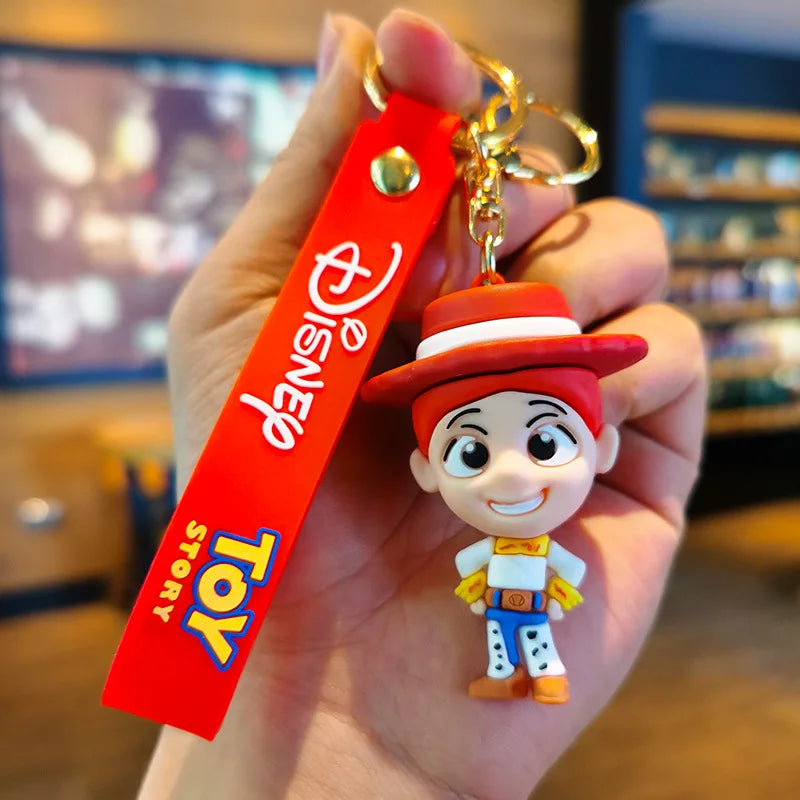 Kawaii Anime Disney Keychain Set Featuring Mickey Mouse, Minnie, Lilo & Stitch