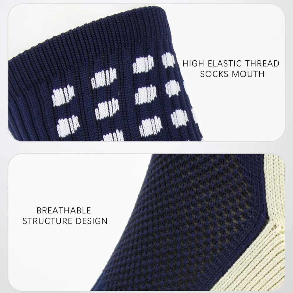 3 Pairs Unisex Anti Slip Crew Socks Towel Sole Cushioned