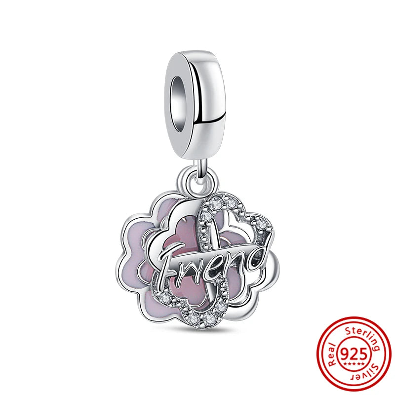925 Silver Lucky Crown Butterfly Heart Family Tree Beads