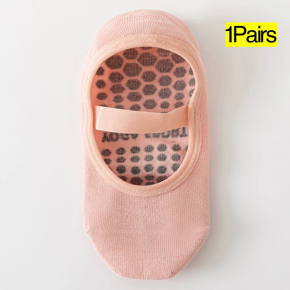 Single Strap Non Slip Yoga Socks Women Pilates Grip