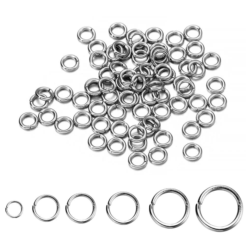 Stainless Steel Jump Rings Open Loops for DIY Jewelry Making 30 to 200 Pieces