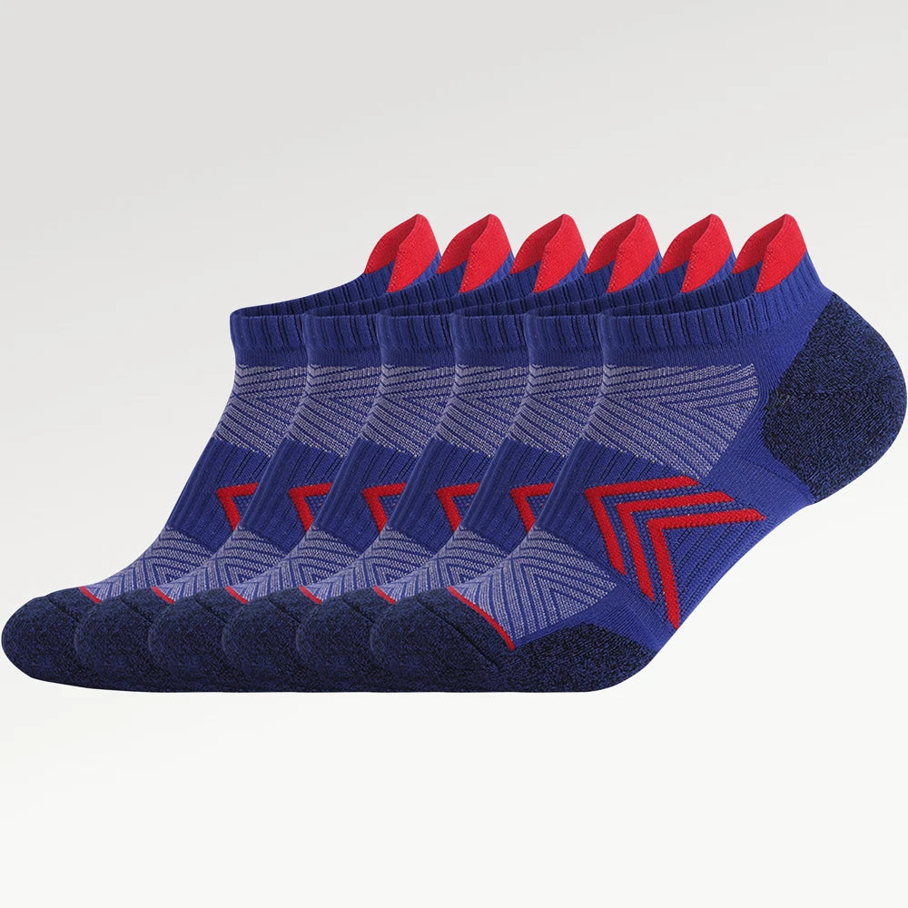 Mens Anti Slip Grip Running Socks 6 Pack Terry Antibacterial