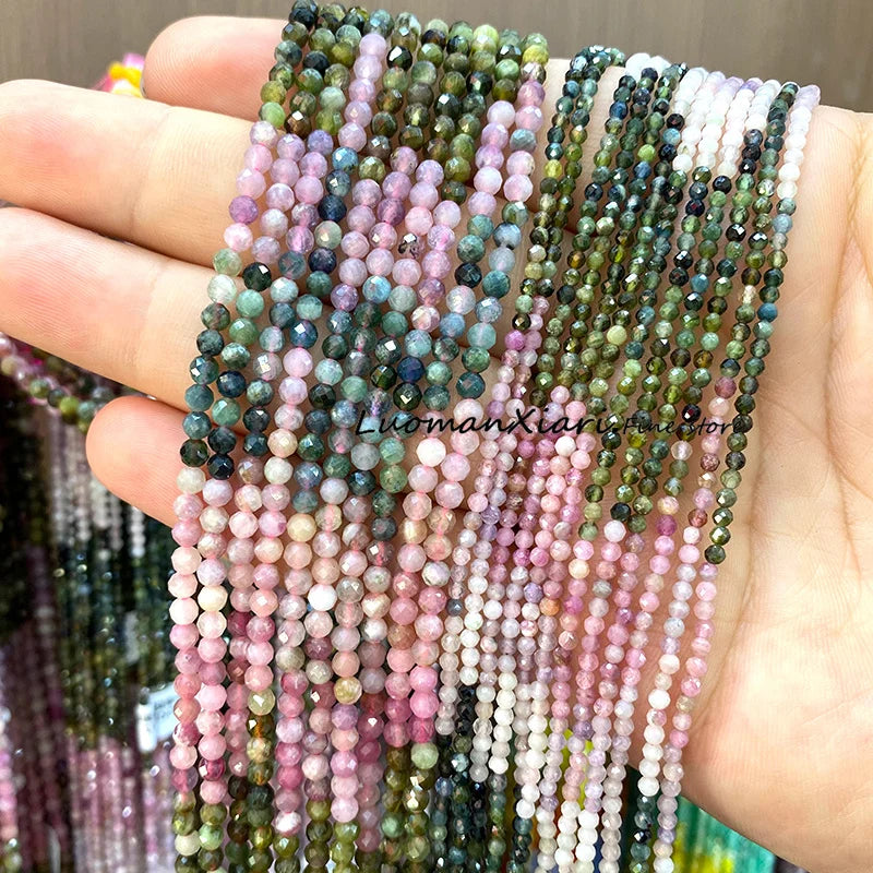Elegant Faceted Aquamarine Beads for DIY Jewelry Making Bracelet Accessories