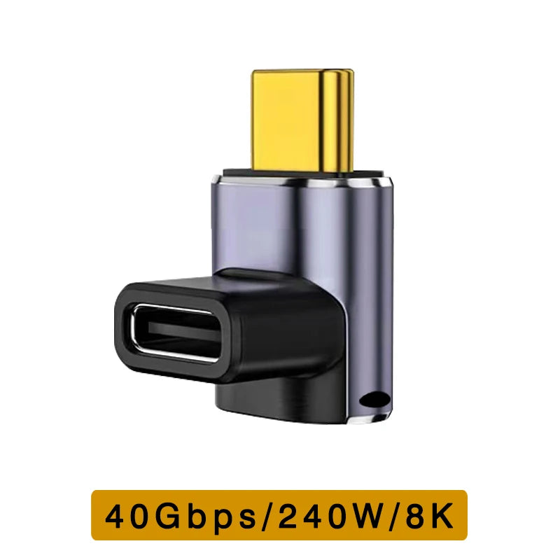UGOURD USB4 Type C to Type C Adapter Thunderbolt 3 4 40Gbps OTG Extension Cable PD 240W Support 8K120Hz for Laptops