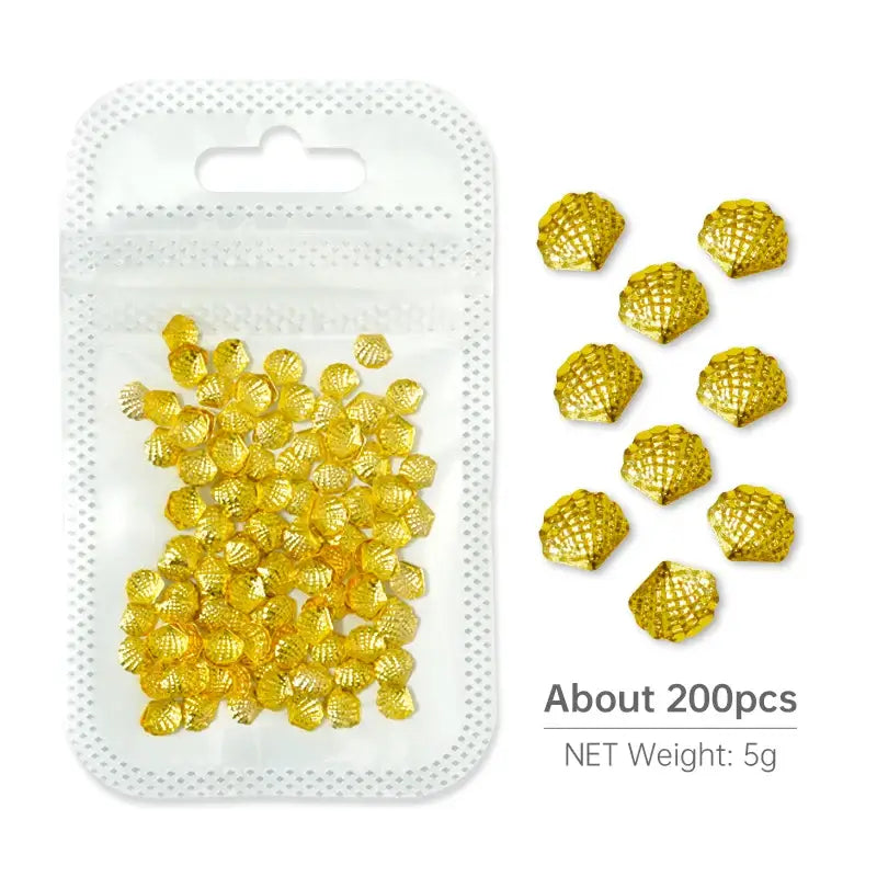 Resin Filling Metal Rivet Moon Stars Nail Art Decorations Mixed Beach Ocean Style Jewelry DIY Charms 5g-HYLD-7