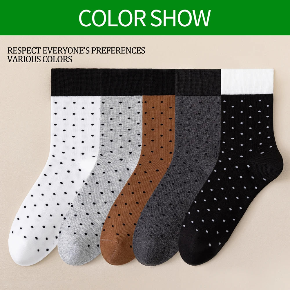 3 Pairs Women Airy Polka Dot Socks Odor Free Stretch