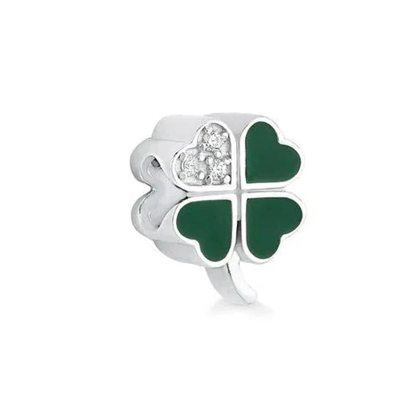 Sterling Silver Four-Leaf Clover Charm Bracelet for Women A1320zhu