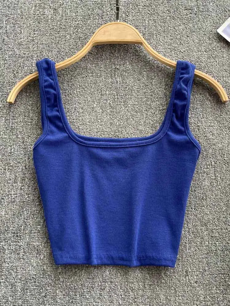 Women Backless Y2K Slim Fit Crop Tank Top Sleeveless